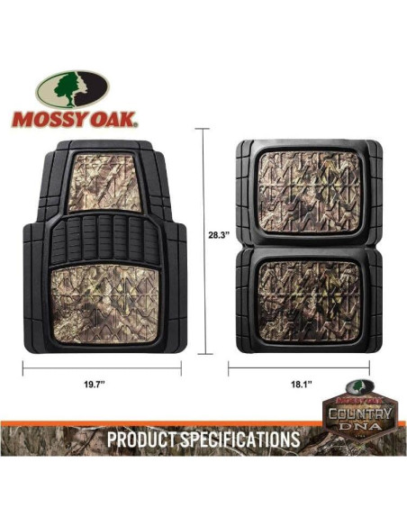 Alfombrillas de Piso Mossy Oak Camo - Todo Clima - 4 Pzs Alfombrillas de Piso Mossy Oak Camo - Todo Clima - 4 Pzs