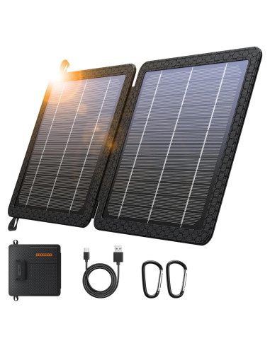 Cargador Solar GOODaaa 10W Plegable USB Duales Impermeable