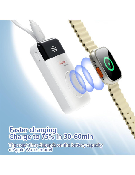 Cargador Portátil 3000mAh Galeces para Apple Watch y iPhone Cargador Portátil 3000mAh Galeces para Apple Watch y iPhone