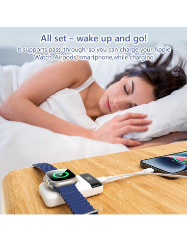 Cargador Portátil 3000mAh Galeces para Apple Watch y iPhone