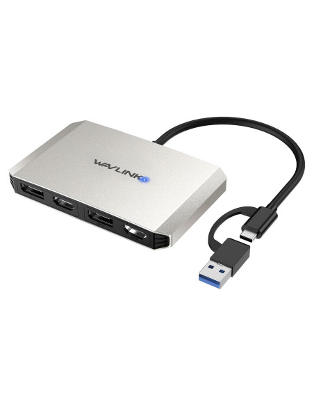 Adaptador WAVLINK USB 3.0 a Doble HDMI/DisplayPort 4K 60Hz Adaptador WAVLINK USB 3.0 a Doble HDMI/DisplayPort 4K 60Hz