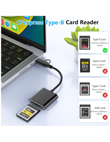 Lector de Tarjetas CFexpress Tipo B Rocketek USB 3.2 10Gbps