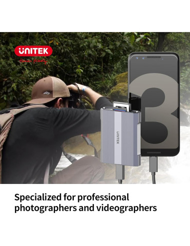 Lector de Tarjetas Unitek CFexpress Tipo B y SD 10Gbps