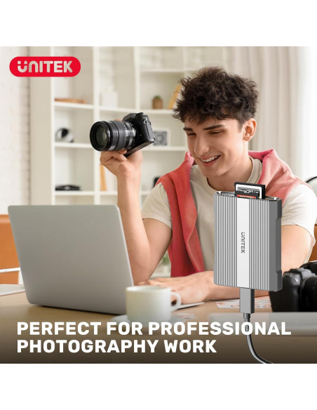 Lector de Tarjetas Unitek CFexpress Tipo B y SD 10Gbps Lector de Tarjetas Unitek CFexpress Tipo B y SD 10Gbps