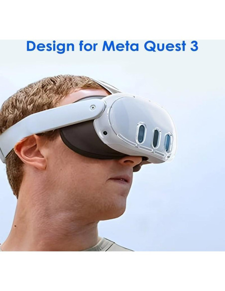 Kit de Accesorios para VR GaneTronic Quest 3 - Funda Dura y Protector Kit de Accesorios para VR GaneTronic Quest 3 - Funda Dura y Protector