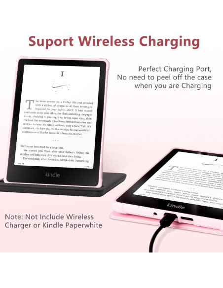 Funda FUWANG para Kindle Paperwhite 12 Gen 7" Rosa 2024 Funda FUWANG para Kindle Paperwhite 12 Gen 7" Rosa 2024