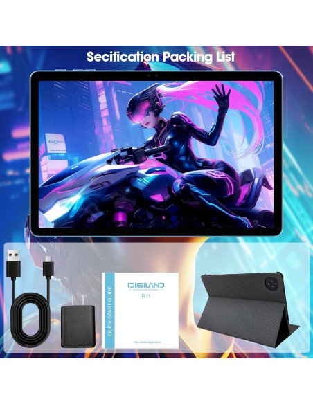 Tableta Android DigiLand R11 Azul 11" 12GB RAM 128GB Tableta Android DigiLand R11 Azul 11" 12GB RAM 128GB