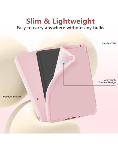 Funda FUWANG para Kindle Paperwhite 12 Gen 7" Rosa 2024
