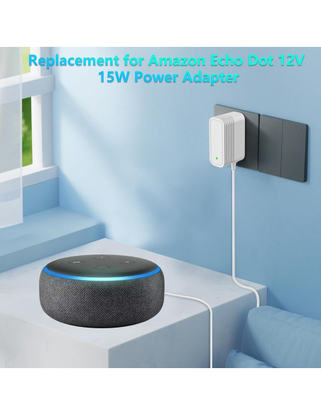 Adaptador de corriente 15W para Amazon Echo Dot y Fire TV Adaptador de corriente 15W para Amazon Echo Dot y Fire TV