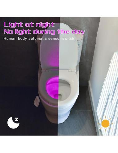 Luz Nocturna para Inodoro CGSZDMZY LED 16 Colores Recargable