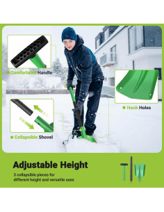Pala Compacta para Nieve VOLTASK 78.74 cm con Raspador 2