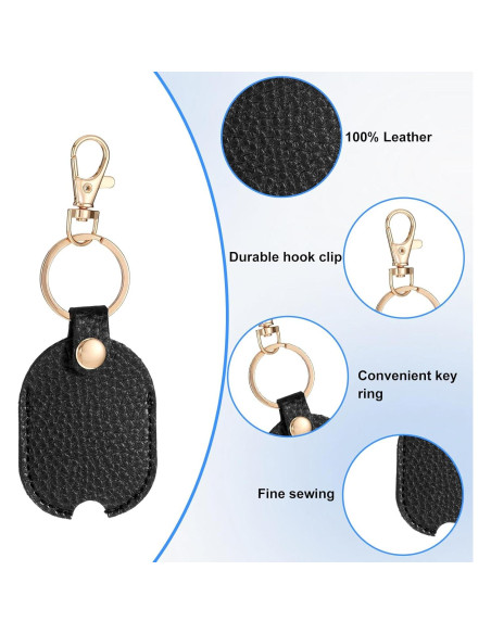 Funda de Llave de Coche PU Negra - Protector Vintage Unisex Funda de Llave de Coche PU Negra - Protector Vintage Unisex