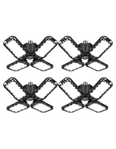 Luz LED Garaje Tudoccy 120W 12000LM 4 Paneles Ajustables