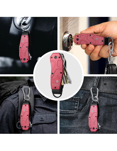 Organizador de Llaves Zeeker con Chip Apple Find My - Rojo