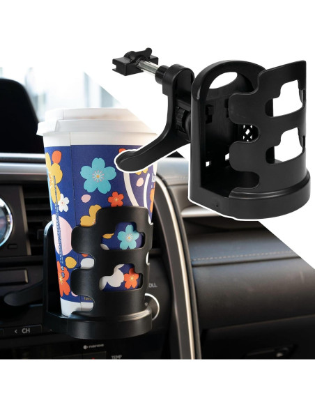 Soporte para Taza de Coche OEMASSIVE Ajustable Negro Soporte para Taza de Coche OEMASSIVE Ajustable Negro