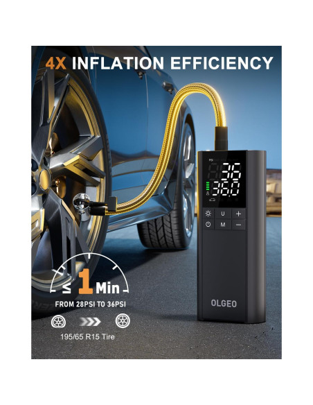 Compresor de Aire Portátil Olgeo M7 170 PSI Inalámbrico Compresor de Aire Portátil Olgeo M7 170 PSI Inalámbrico