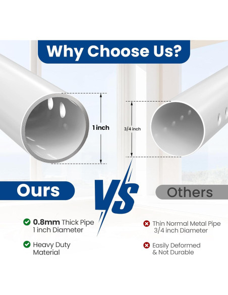 Barra de Seguridad Ajustable WooFog para Puertas y Ventanas 43-127 cm Barra de Seguridad Ajustable WooFog para Puertas y Ventanas 43-127 cm