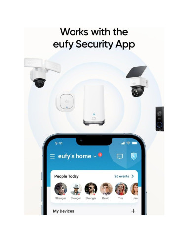 Sirena de Seguridad Inalámbrica Eufy 105 dB IP65 para Exterior