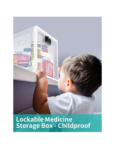 Caja de Seguridad Grande Biliitim para Medicamentos y Snacks 5L