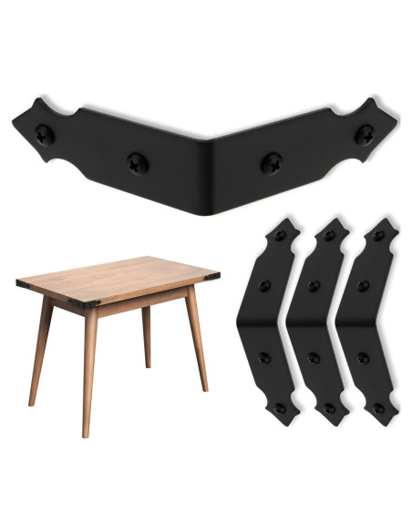 Protectores de Esquinas de Metal Negro KOXHERO 4 Unidades 8.89 cm Protectores de Esquinas de Metal Negro KOXHERO 4 Unidades 8.89 cm