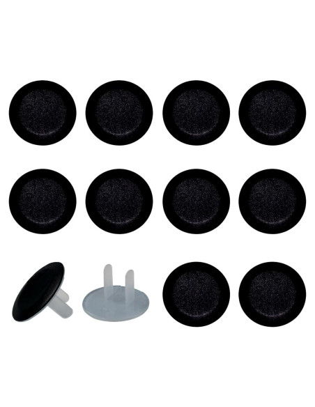 Cubiertas de Enchufe Negras a Prueba de Niños - 24 Piezas Cubiertas de Enchufe Negras a Prueba de Niños - 24 Piezas