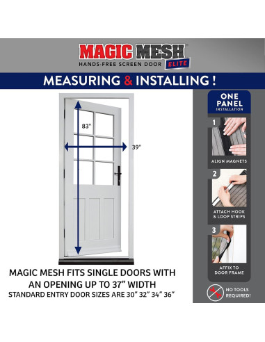 Magic Mesh Elite | Pantalla Magnética para Puerta 83x39cm