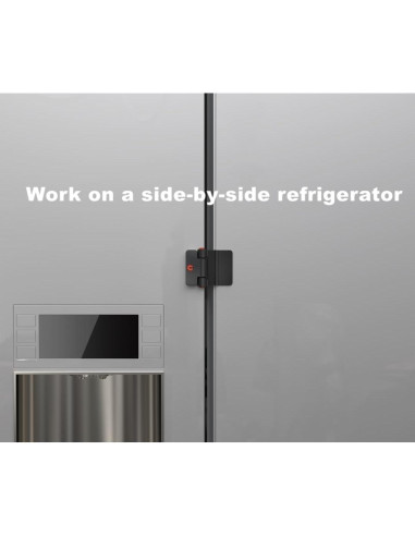 Cerradura de Refrigerador FIGEPO Doble Botón Adhesiva Negra