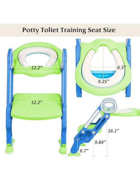 Asiento de Entrenamiento para Baño KATARUS Ajustable Verde-Azul Asiento de Entrenamiento para Baño KATARUS Ajustable Verde-Azul