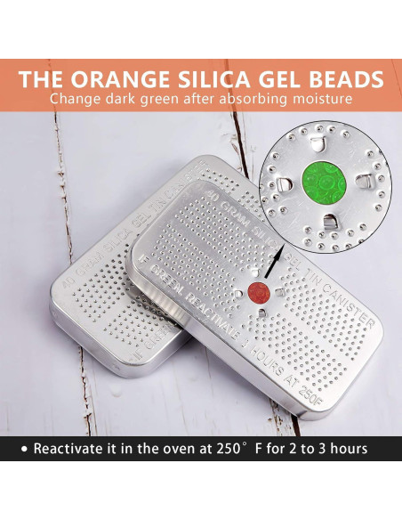 Deshumidificador Gel Silica Patelai 7 Piezas 40g Lata Reutilizable Deshumidificador Gel Silica Patelai 7 Piezas 40g Lata Reutilizable
