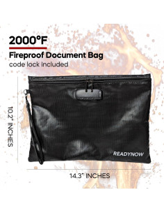 Bolsa de Documentos a Prueba de Fuego Ready Now A4 36.3x25.9cm 2