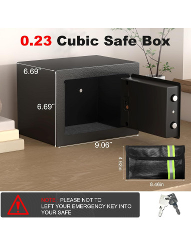 Caja de Seguridad STEELIST Ignífuga 0.23 m Electrónica Negra