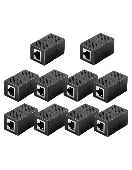 UGREEN Acoplador RJ45 Extensor Ethernet Femenino a Femenino - Paquete de 10 - Cat7/Cat6/Cat5e UGREEN Acoplador RJ45 Extensor Ethernet Femenino a Femenino - Paquete de 10 - Cat7/Cat6/Cat5e