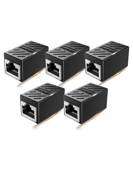 Acoplador RJ45 Hembra a Hembra Haslo Tech - Paquete de 5 Acoplador RJ45 Hembra a Hembra Haslo Tech - Paquete de 5