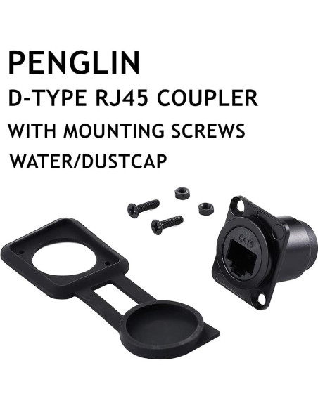 Acoplador RJ45 D-Type Hembrado 2 Piezas PENGLIN CAT6 Acoplador RJ45 D-Type Hembrado 2 Piezas PENGLIN CAT6