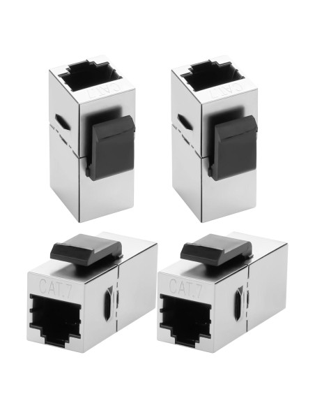 Conector Keystone Cat7 RJ45 Hembrado Blindado 4 Piezas Conector Keystone Cat7 RJ45 Hembrado Blindado 4 Piezas
