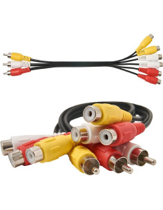 Cable Divisor RCA 3 Macho a 6 Hembra 30 cm ZZJMCH 2