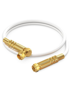 Cable Coaxial RG6 Maximm 2 Pies 90 Grados Conectores Oro