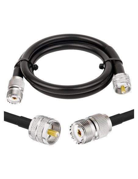 Cable Coaxial RG8X 0.91m SO239 a PL259 Wlaniot Cable Coaxial RG8X 0.91m SO239 a PL259 Wlaniot