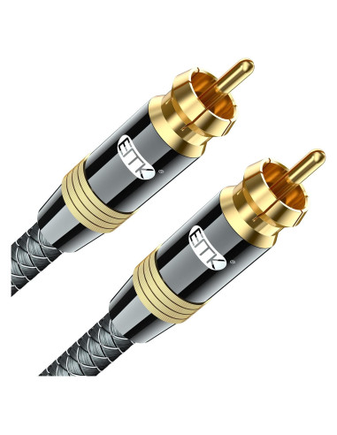 Cable Subwoofer RCA EMK 0.5M Doble Apantallado 24K