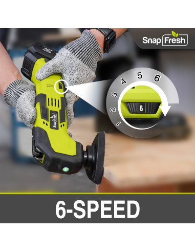 SnapFresh Herramienta Oscilante Inalámbrica 20V 6 Velocidades