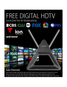 Antena HDTV Fosmon HD8178 Interior 4K 1080p Montaje Pared Mesa 2