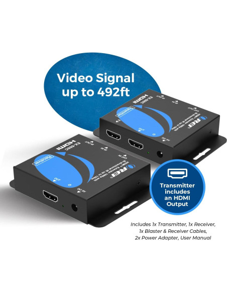 Extensor HDMI sobre Ethernet OREI HDA-102IR 150m 1080p Extensor HDMI sobre Ethernet OREI HDA-102IR 150m 1080p