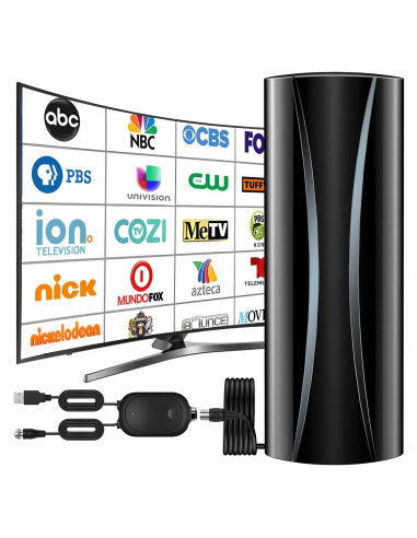 Antena de TV Digital Forlovv AN-5004 360 con Amplificador 4K