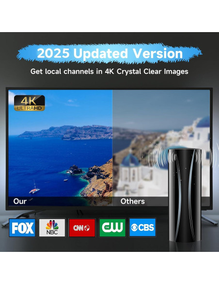 Antena de TV Digital Forlovv AN-5004 360 con Amplificador 4K Antena de TV Digital Forlovv AN-5004 360 con Amplificador 4K