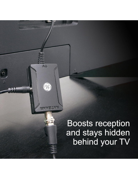 Amplificador de Antena de TV Interior GE 42178, Bajo Ruido, HD Amplificador de Antena de TV Interior GE 42178, Bajo Ruido, HD