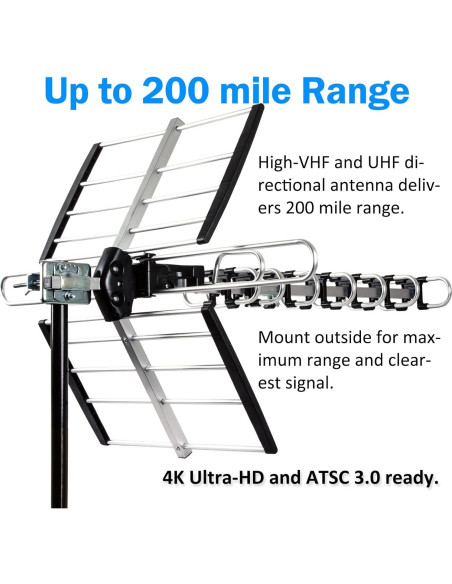 Antena HDTV Exterior Five Star 200 Millas 4K VHF UHF J-Pole Antena HDTV Exterior Five Star 200 Millas 4K VHF UHF J-Pole
