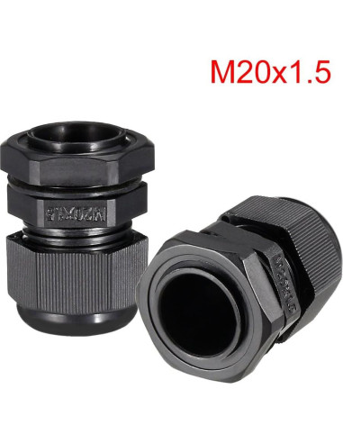 Conectores M20x1.5 uxcell 4 Pcs Impermeables para Cable 6-12mm