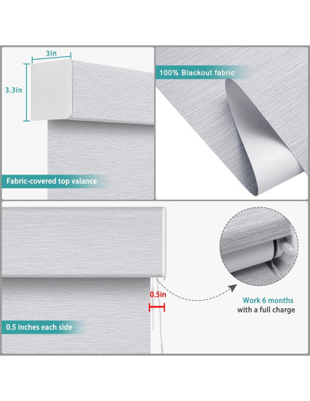 Cortina Enrollable Inteligente Changshade 45.72x55.88cm Gris Cortina Enrollable Inteligente Changshade 45.72x55.88cm Gris