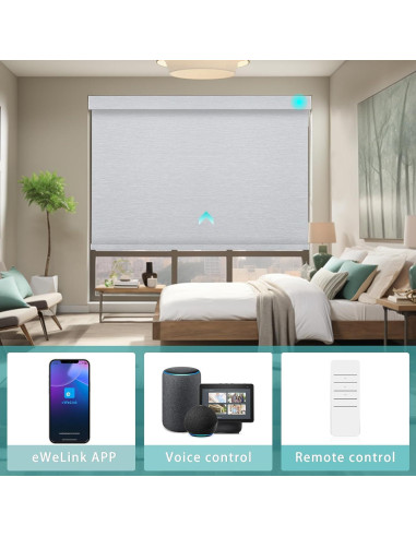 Cortina Enrollable Inteligente Changshade 45.72x55.88cm Gris