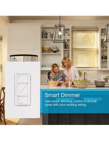Interruptor Regulador Inteligente Lutron Caseta 150W LED Blanco